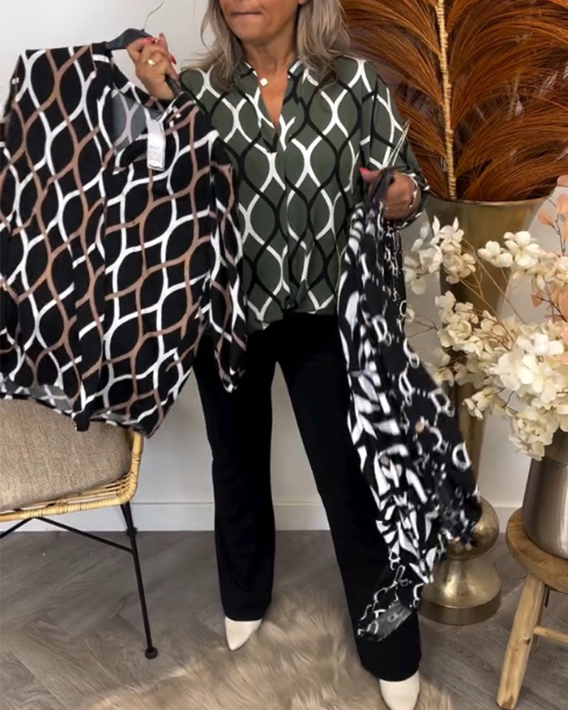 Isabel Arte Blouse – grafisch & luchtig