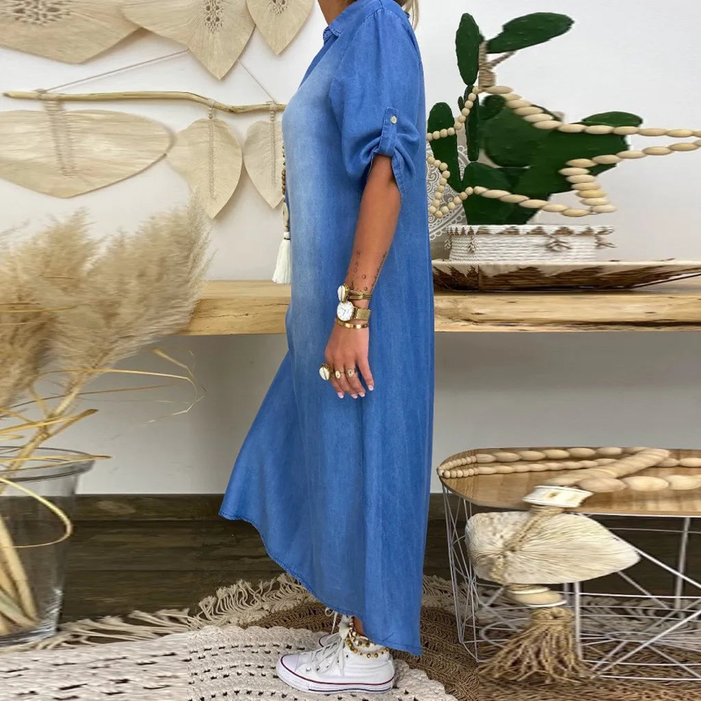 Élise Denim Dress – luchtig & nonchalant