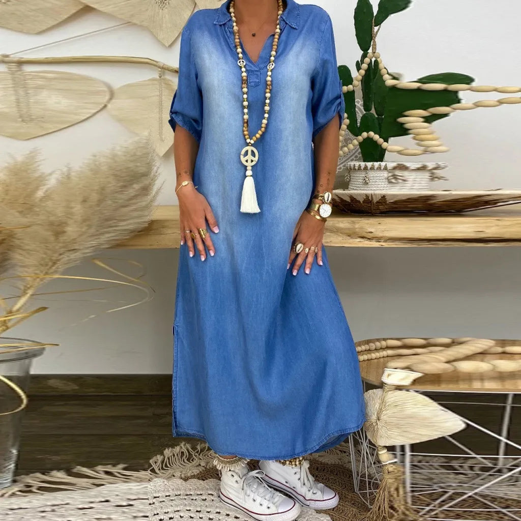 Élise Denim Dress – luchtig & nonchalant