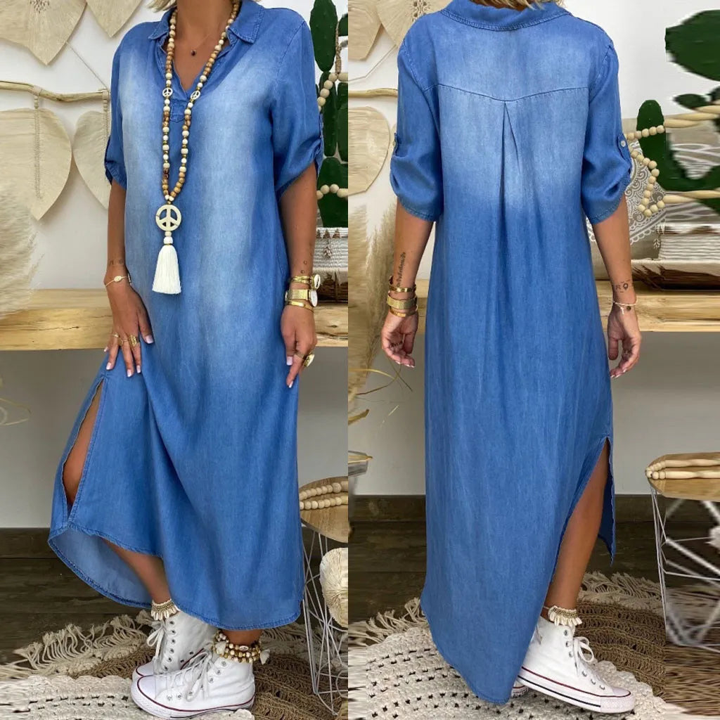 Élise Denim Dress – luchtig & nonchalant