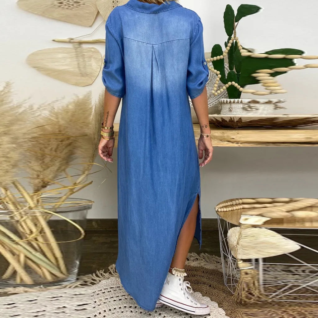 Élise Denim Dress – luchtig & nonchalant