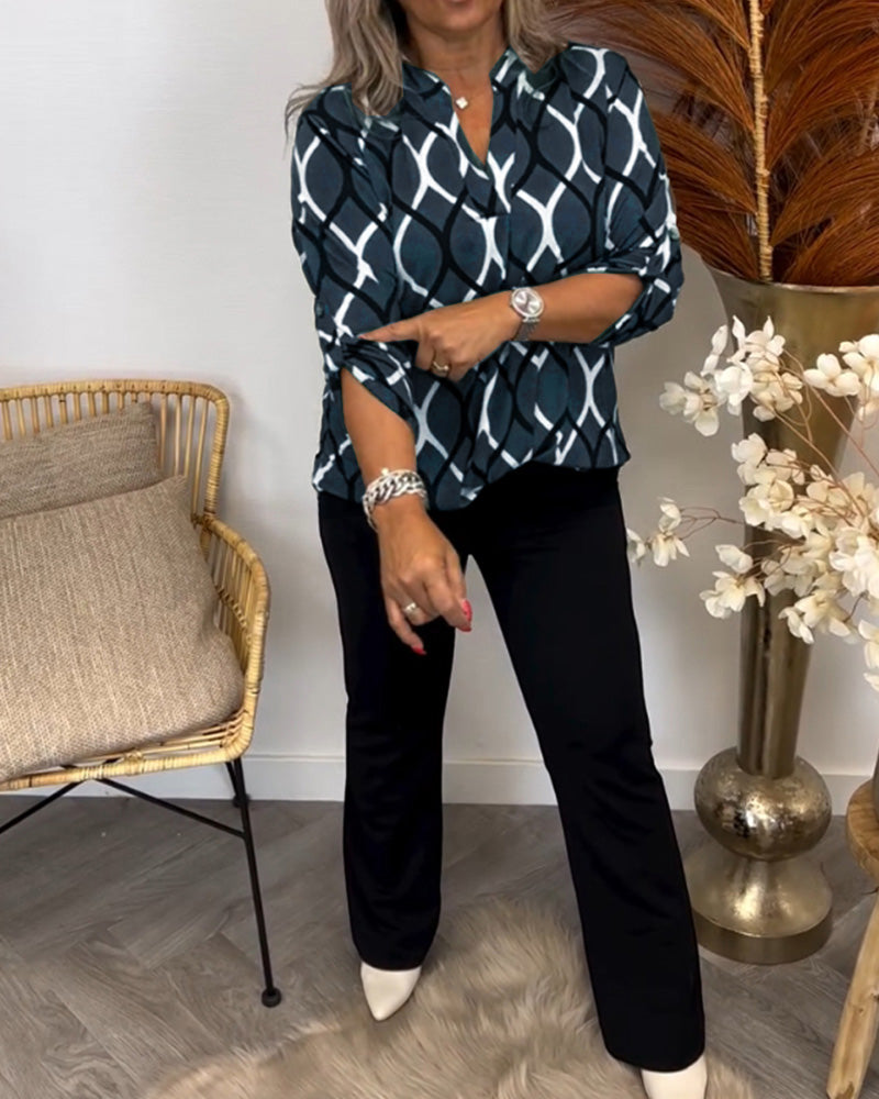 Isabel Arte Blouse – grafisch & luchtig