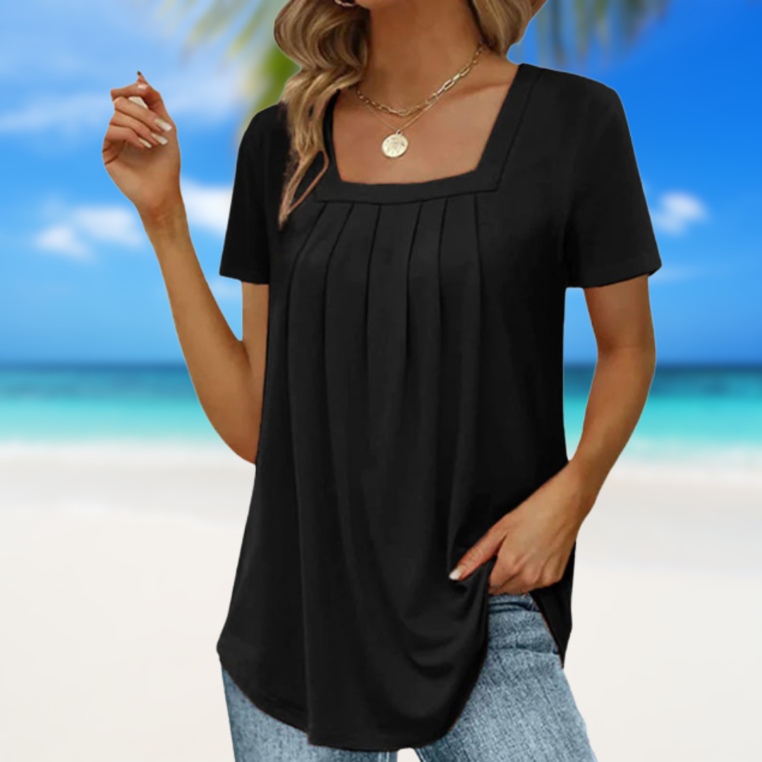 Lucía Luminosa Top – airy &amp; structured