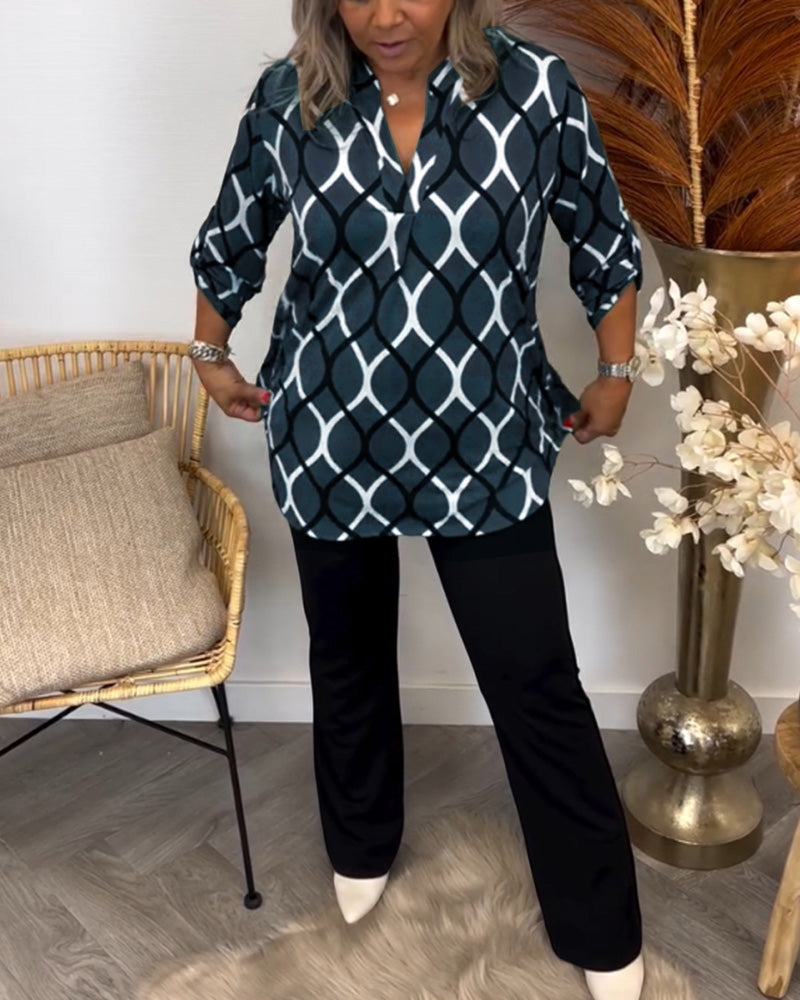 Isabel Arte Blouse – grafisch & luchtig