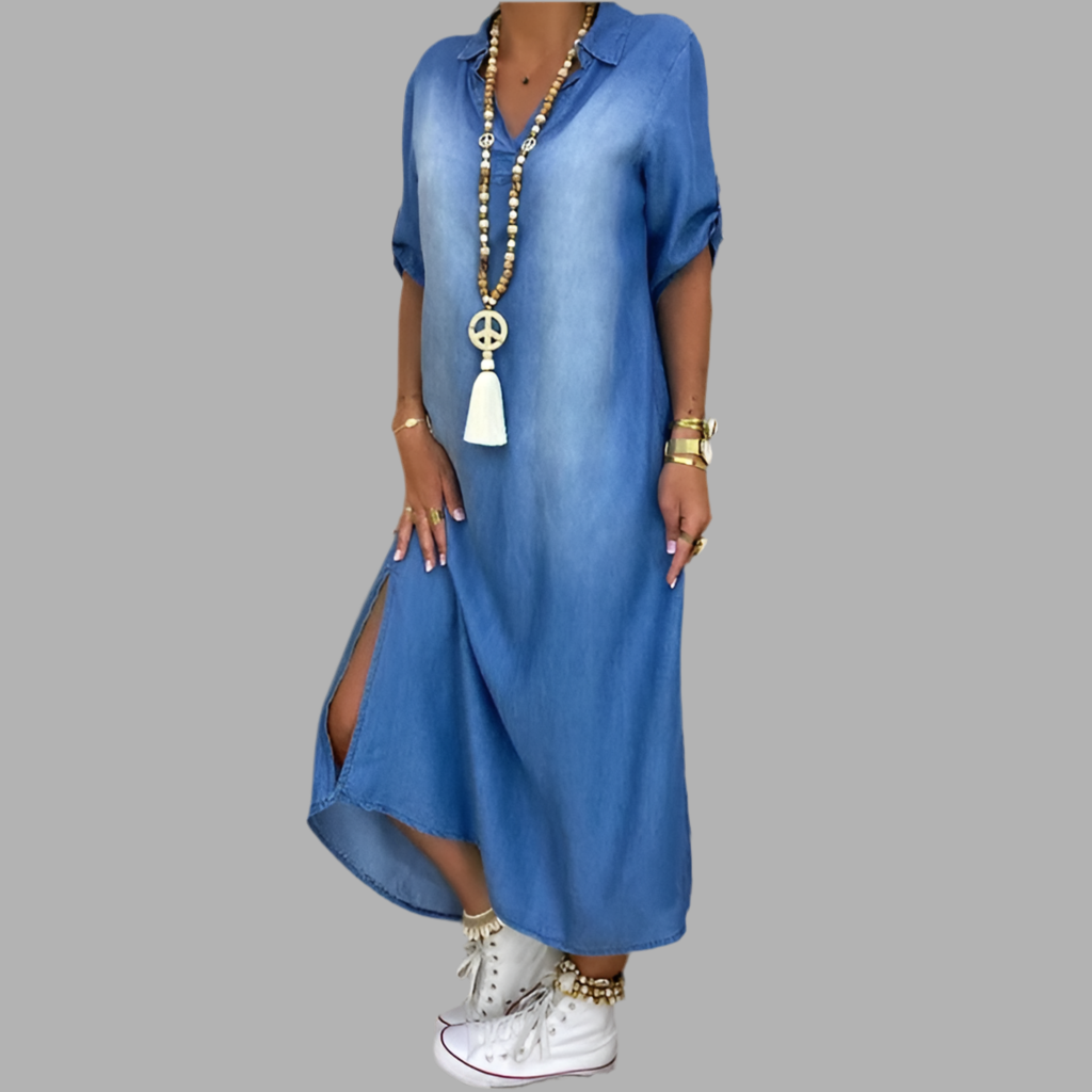 Élise Denim Dress – luchtig & nonchalant