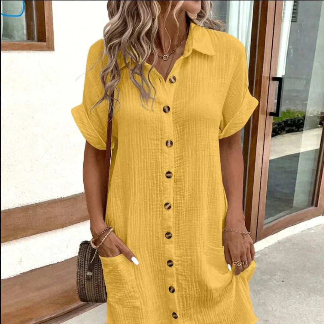 Kleid von Gisèle Soleil – Polokragen und atmungsaktiv 