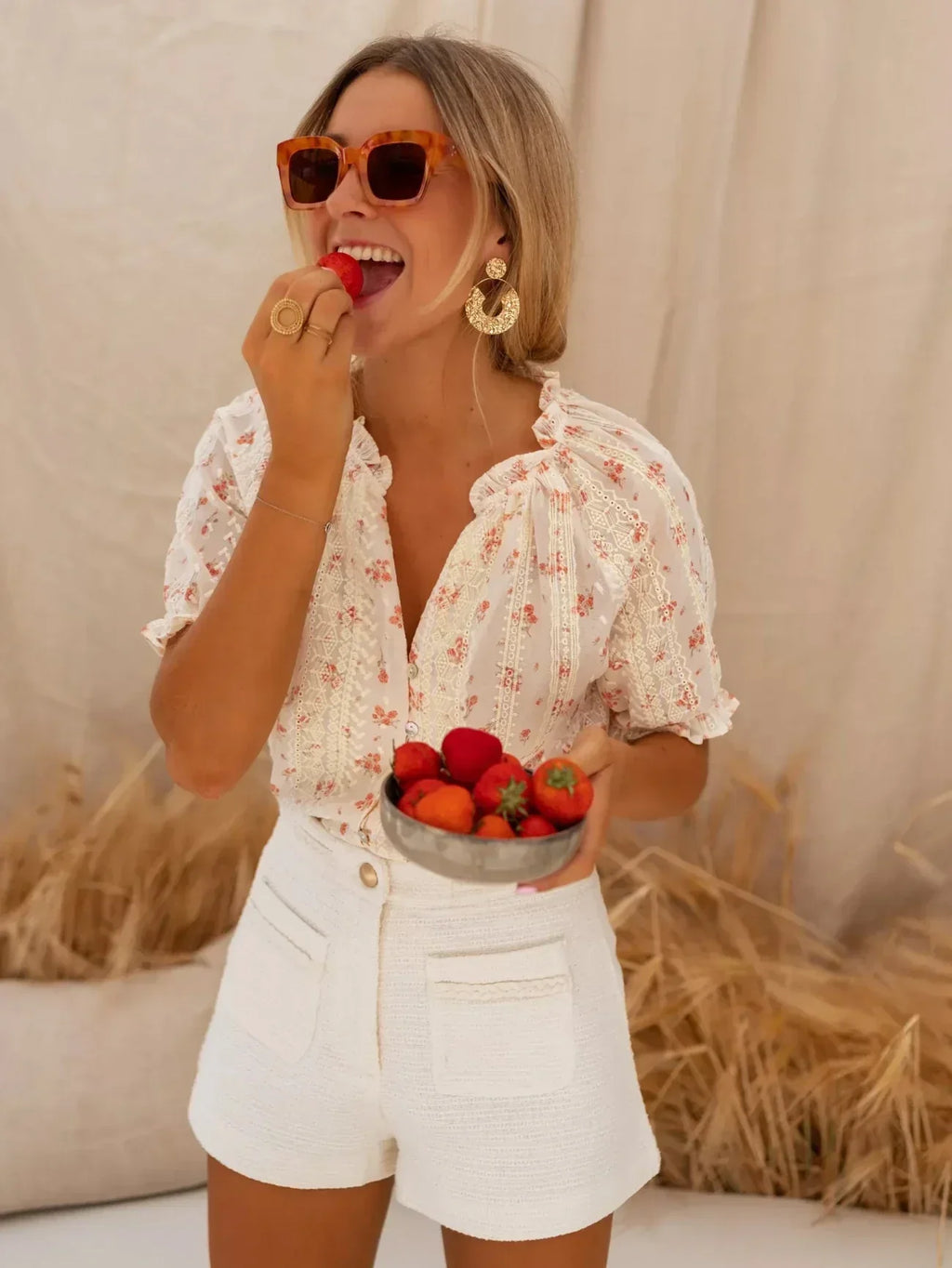 Lucía Flor Blouse – floral &amp; airy