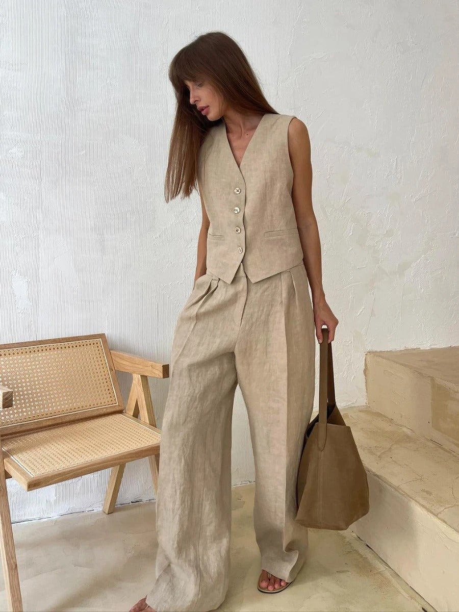 Ivana Miris Set – button detail &amp; breathable 