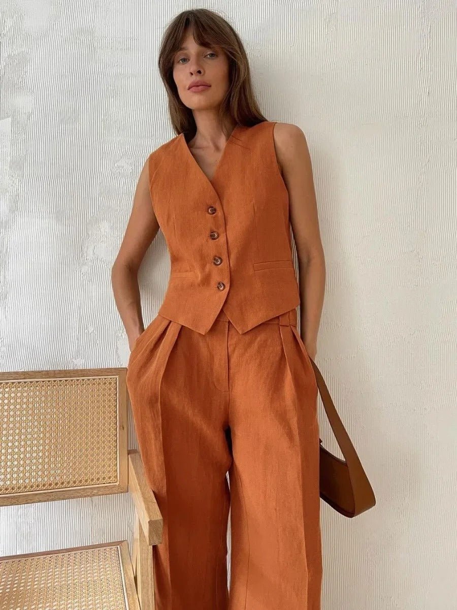 Ivana Miris Set – button detail &amp; breathable 